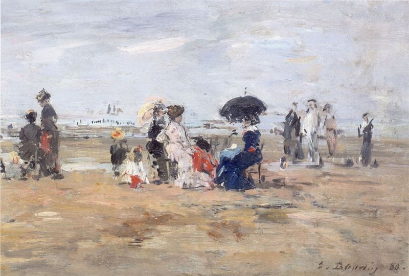 Trouville Scene de plage